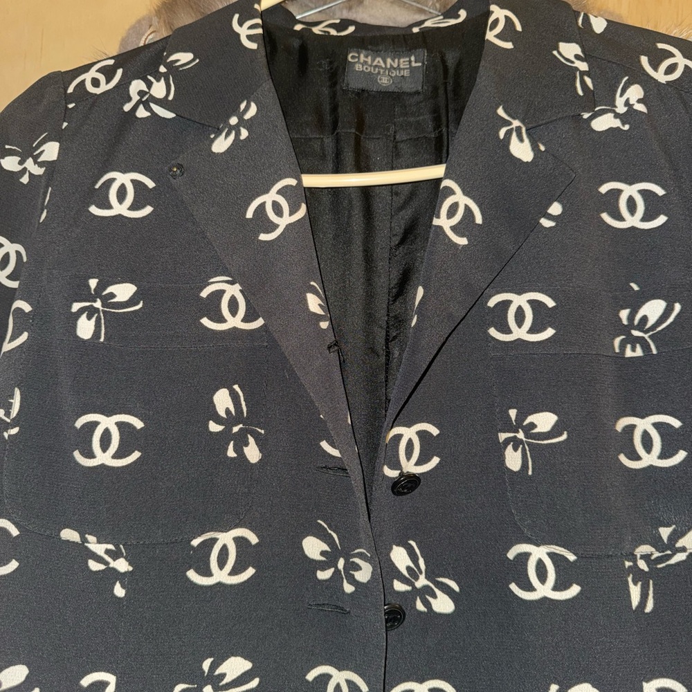 CHANEL Black and White butterfly cc logo dress from 1997’ - Picture 9 of 14